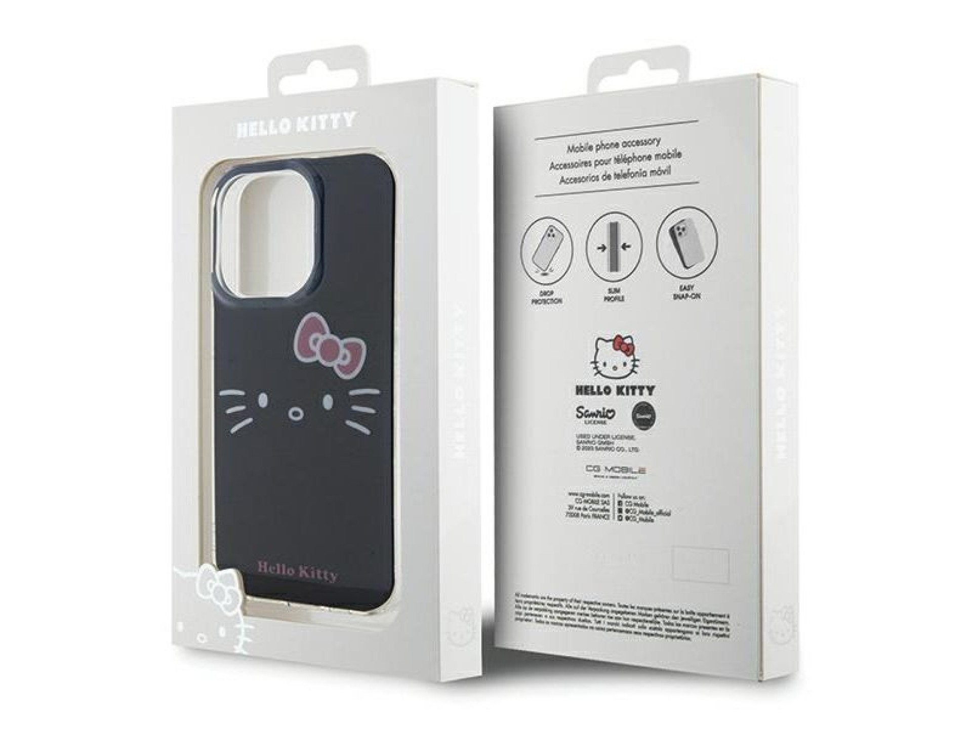 Capa Hello Kitty IML Kitty Face para iPhone 14 Pro Max - preta