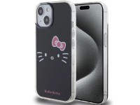 Capa Hello Kitty IML Kitty Face para iPhone 15 - preta Capa Hello Kitty IML Kitty Face para iPhone 15 - preta