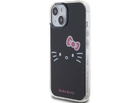 Capa Hello Kitty IML Kitty Face para iPhone 15 - preta Capa Hello Kitty IML Kitty Face para iPhone 15 - preta