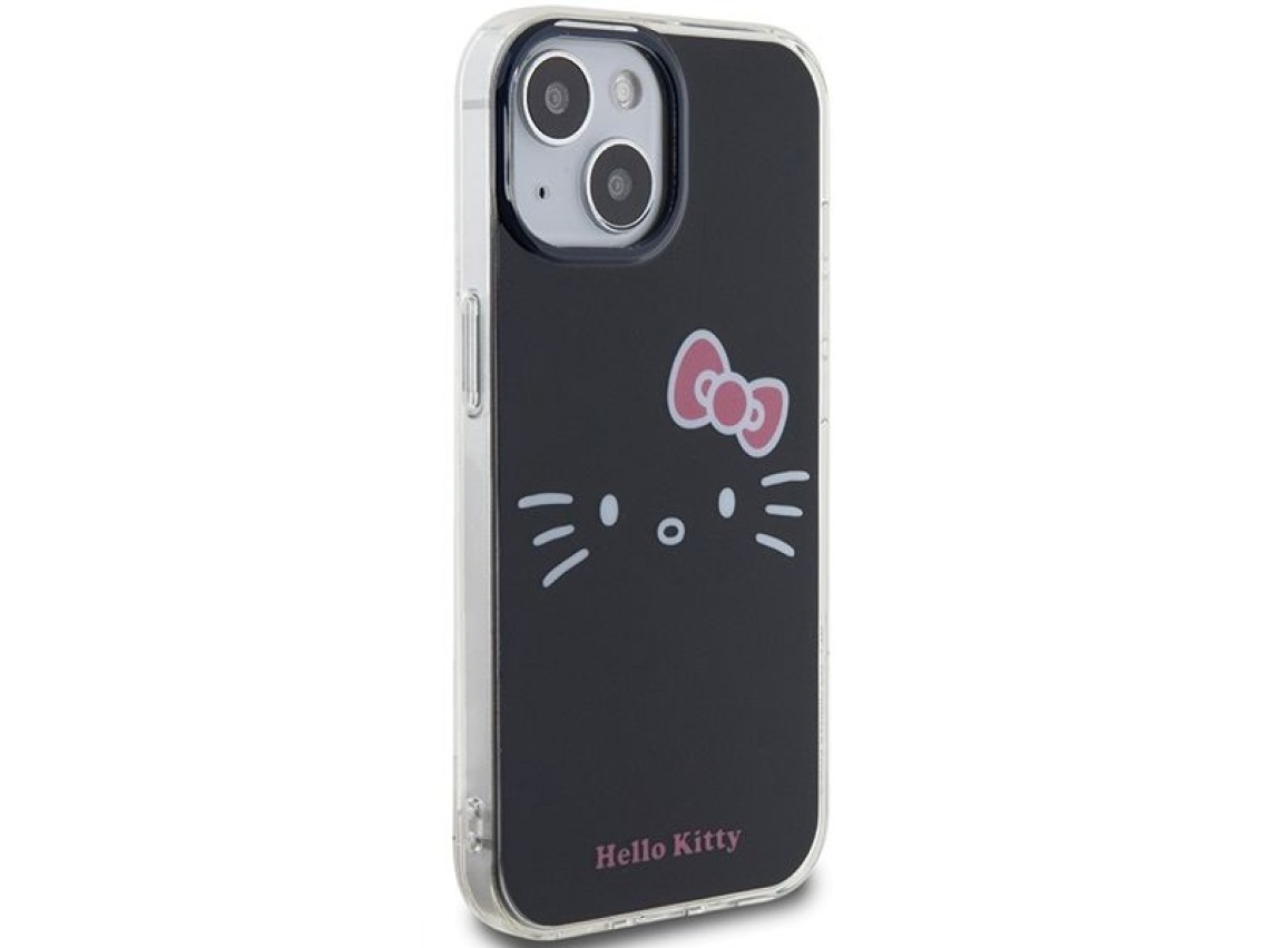 Capa Hello Kitty IML Kitty Face para iPhone 15 - preta