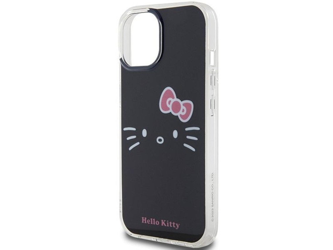 Capa Hello Kitty IML Kitty Face para iPhone 15 - preta