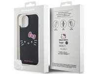 Capa Hello Kitty IML Kitty Face para iPhone 15 - preta Capa Hello Kitty IML Kitty Face para iPhone 15 - preta