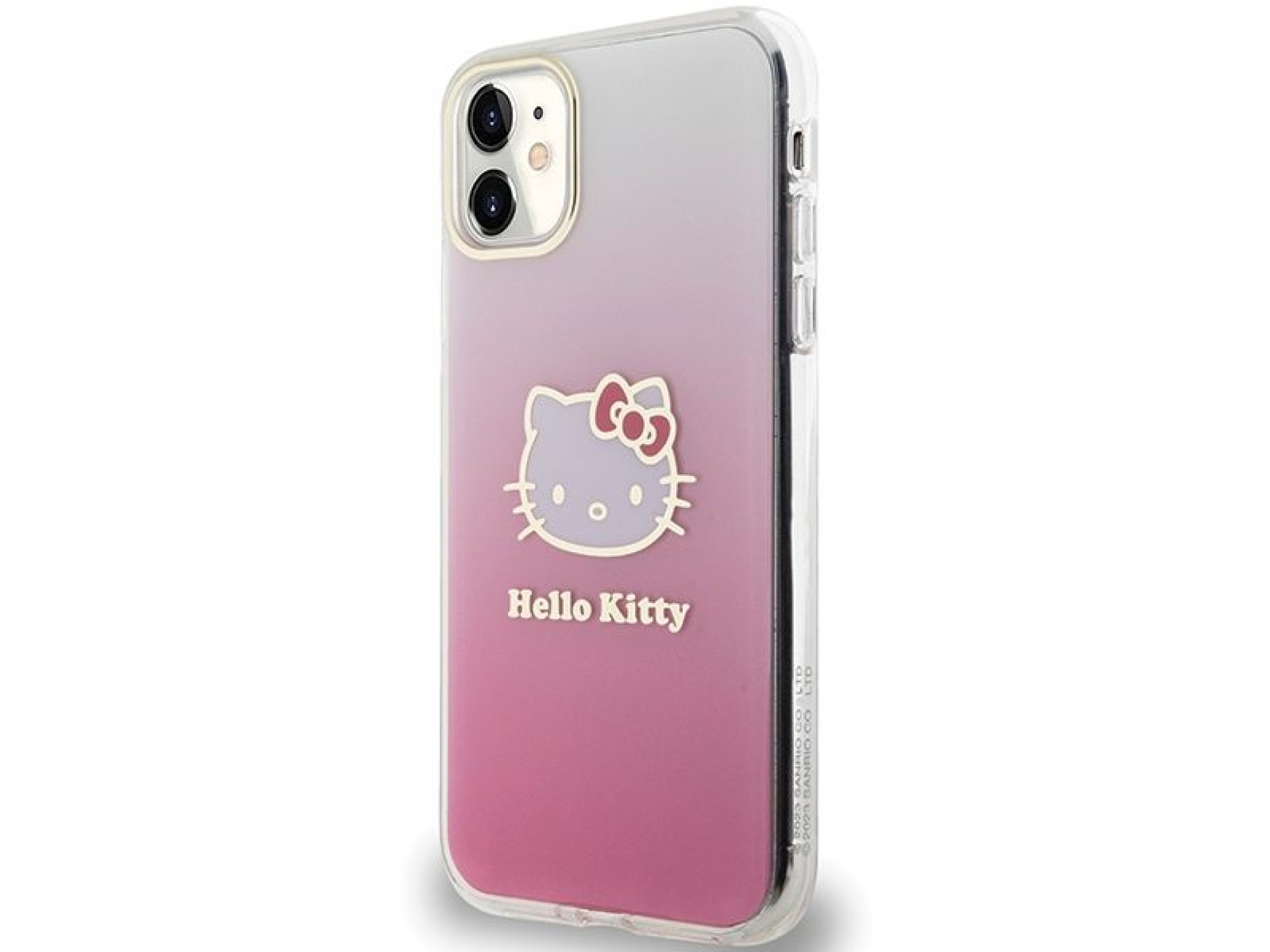 Funda Hello Kitty IML Gradient Electrop con cabeza de gatito para iPhone 11 / Xr - Rosa