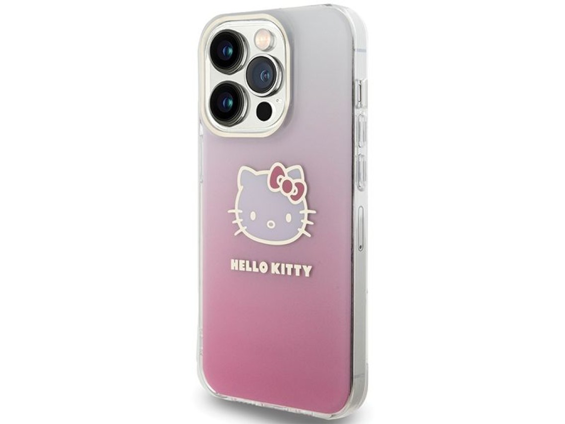 Funda Hello Kitty IML Gradient Electrop Kitty Head para iPhone 13 Pro / 13 - rosa