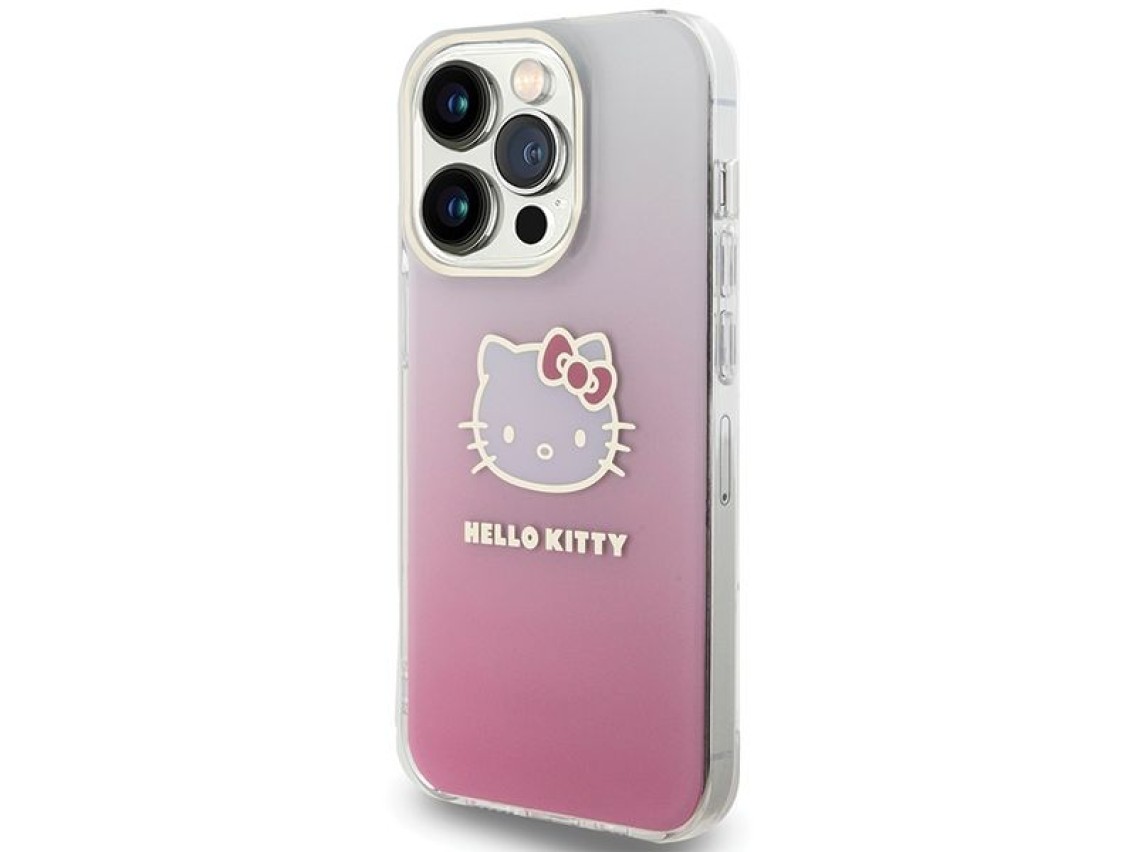 Funda Hello Kitty IML Gradient Electrop Kitty Head para iPhone 14 Pro - rosa