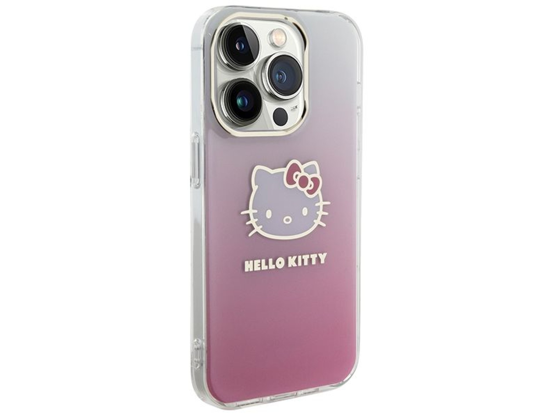 Hello Kitty IML Gradient Electrop Kitty Head case for iPhone 15 Pro Max - pink