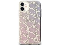 Capa Hello Kitty IML Gradient Electrop Crowded Kitty Head para iPhone 11 / Xr - Rosa Capa Hello Kitty IML Gradient Electrop Crowded Kitty Head para iPhone 11 / Xr - Rosa