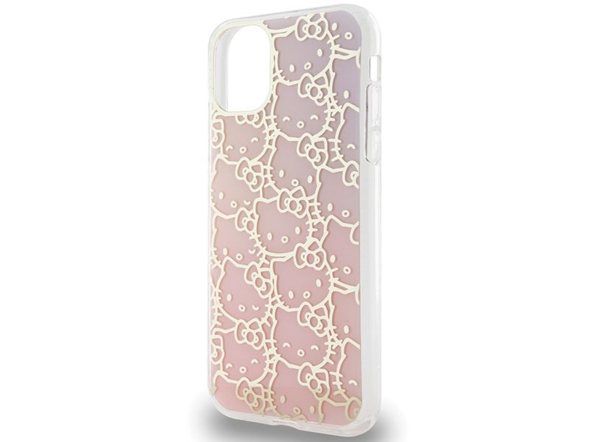 Capa Hello Kitty IML Gradient Electrop Crowded Kitty Head para iPhone 11 / Xr - Rosa