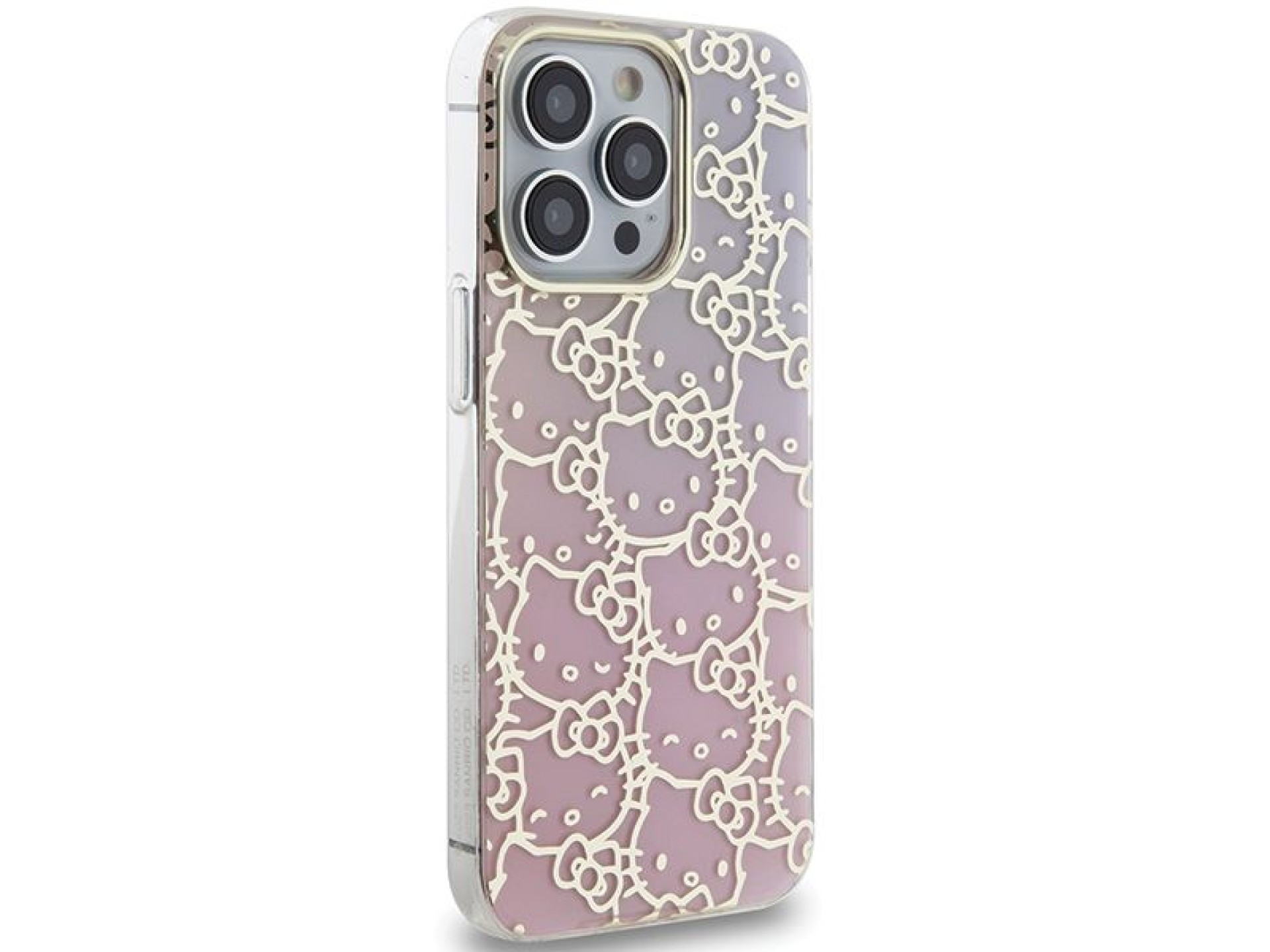 Hello Kitty IML Gradient Electrop Crowded Kitty Head Case for iPhone 13 Pro Max - Pink