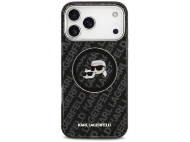 Funda MagSafe Karl Lagerfeld IML Glitter Karl&Choupette Heads para iPhone 17 Pro Max - Negra Funda MagSafe Karl Lagerfeld IML Glitter Karl&Choupette Heads para iPhone 17 Pro Max - Negra