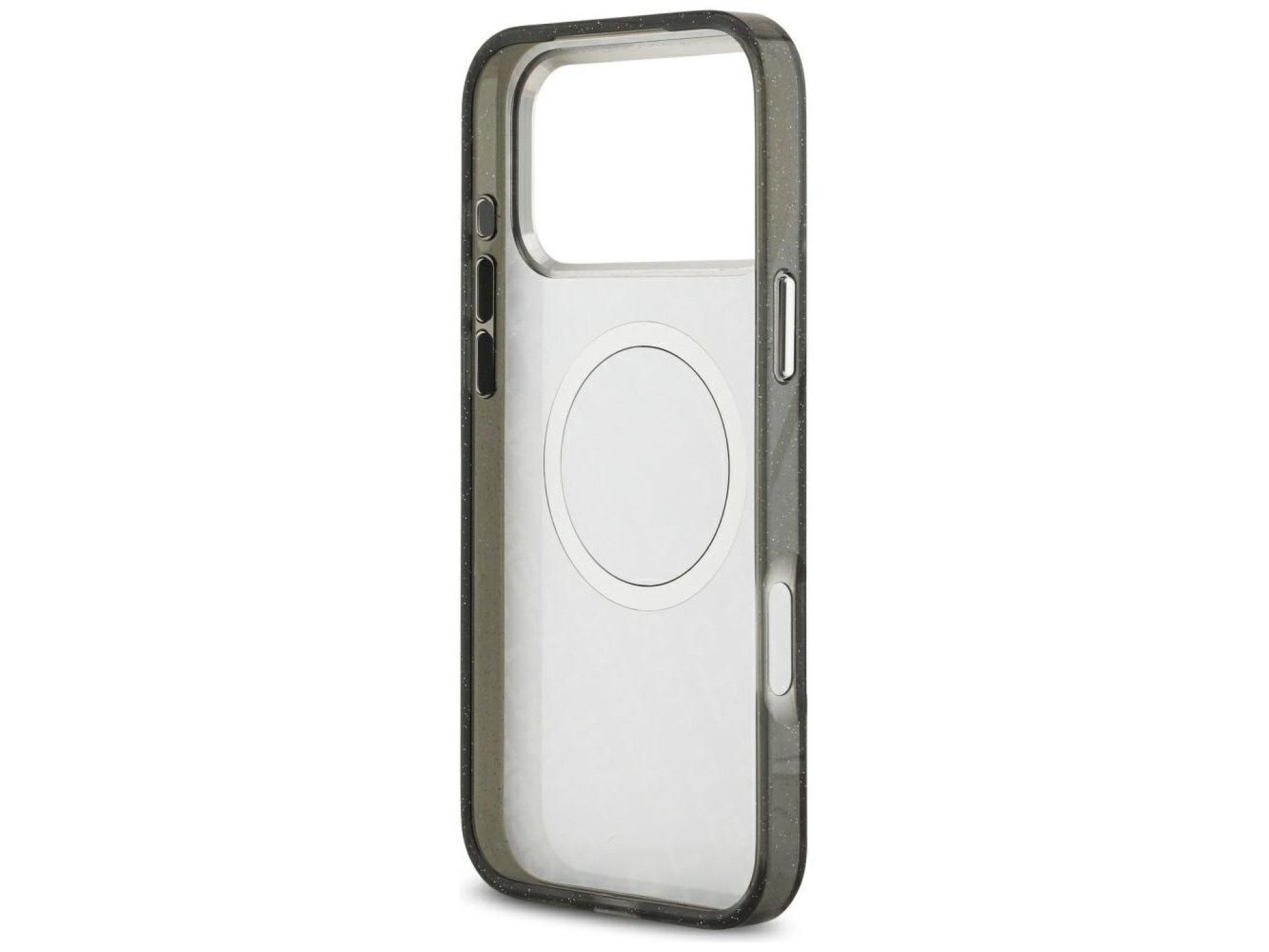 Karl Lagerfeld IML Glitter Karl&Choupette Heads Logo MagSafe Case for iPhone 17 Pro Max - Black
