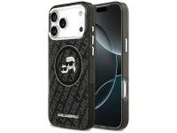 Funda MagSafe Karl Lagerfeld IML Glitter Karl&Choupette Heads para iPhone 17 Pro Max - Negra
