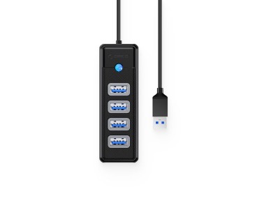 Hub Orico PW4U-U3 USB-A / 4x USB-A 3.0 - preto