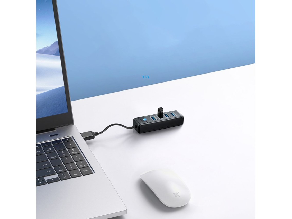Hub Orico PW4U-U3 USB-A / 4x USB-A 3.0 - preto