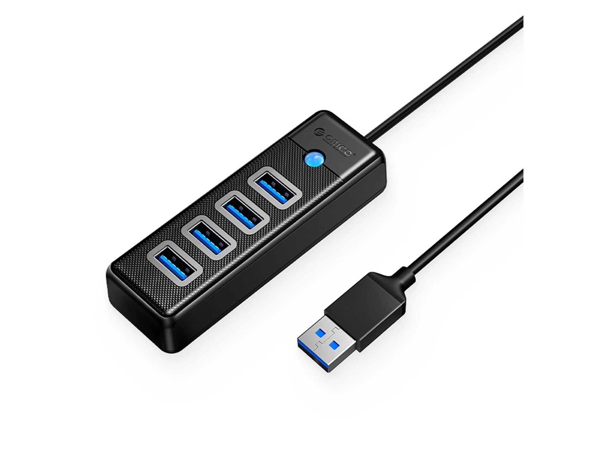 Hub Orico PW4U-U3 USB-A / 4x USB-A 3.0 - preto