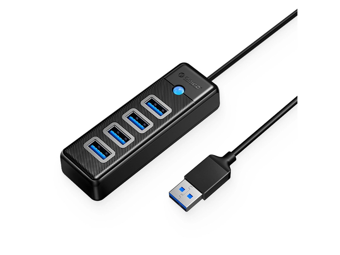 Hub Orico PW4U-U3 USB-A / 4x USB-A 3.0 - preto