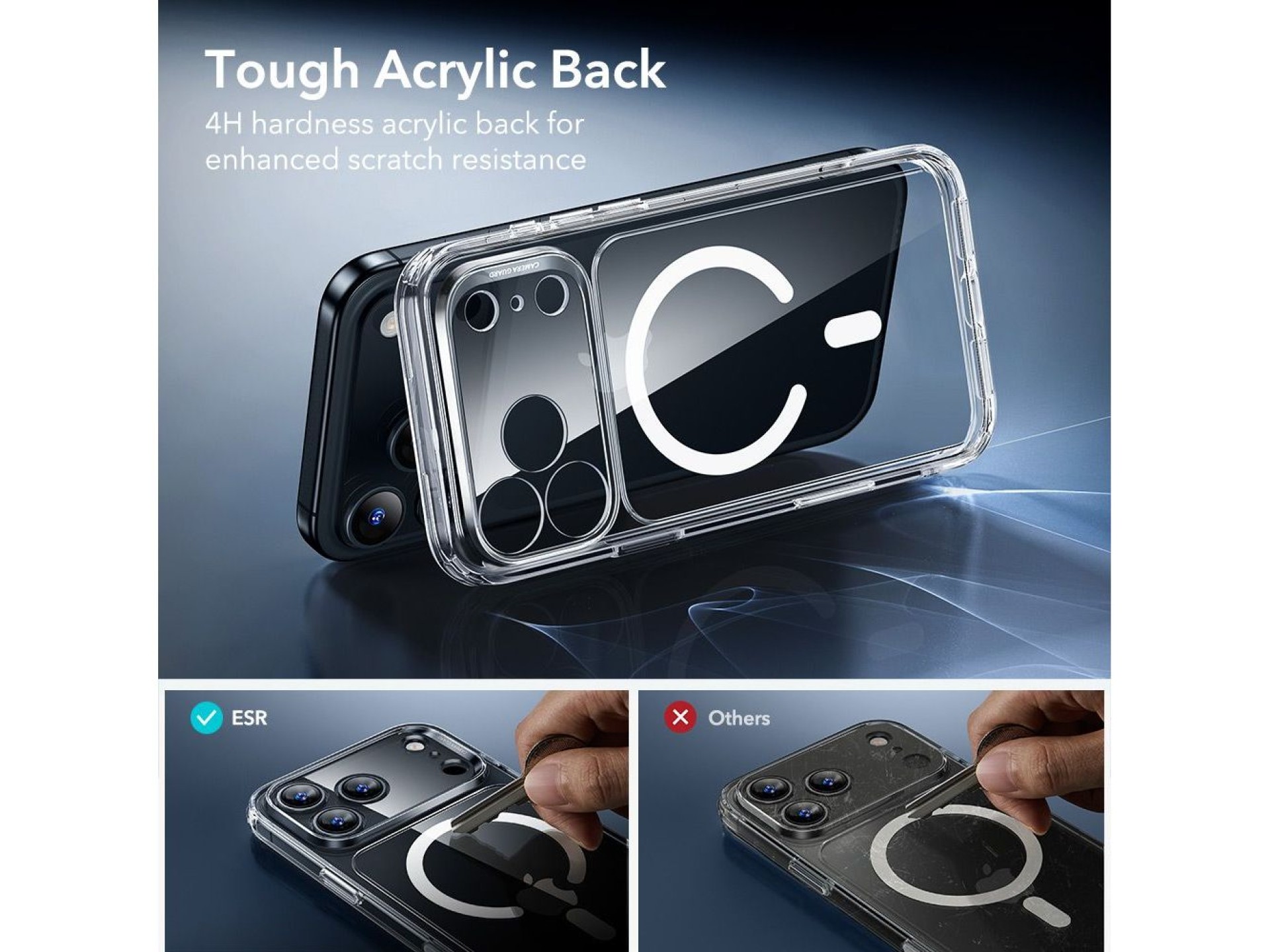 ESR Classic Hybrid MagSafe + Tempered Glass Set for iPhone 17 Pro - Clear
