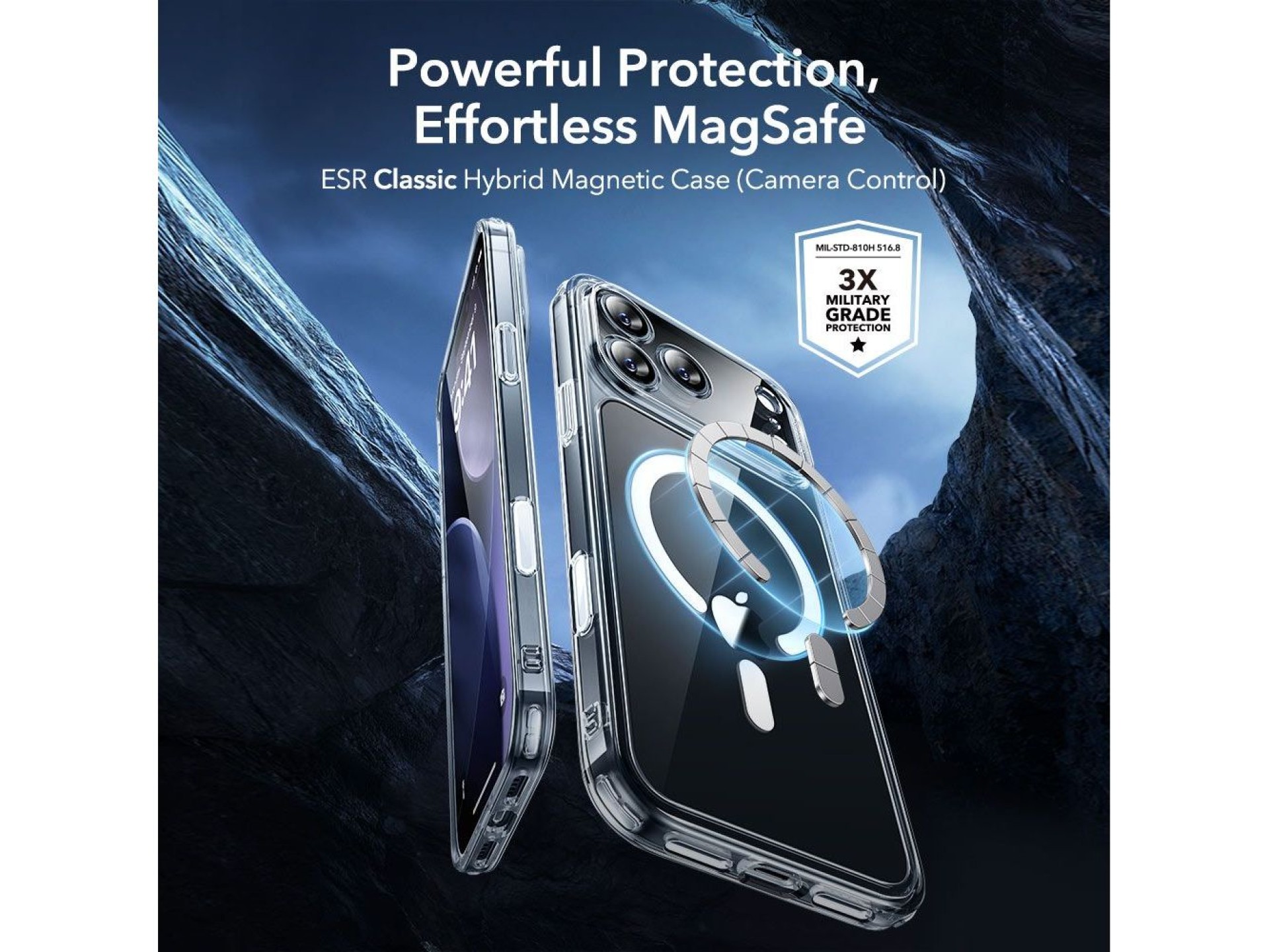 ESR Classic Hybrid MagSafe + Tempered Glass Set for iPhone 17 Pro - Clear