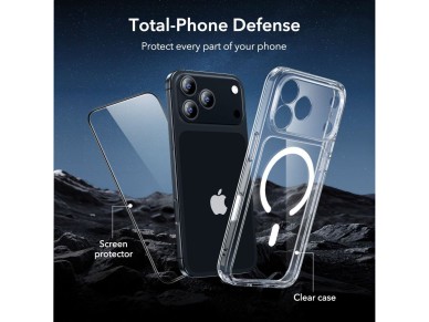 ESR Classic Hybrid MagSafe + Tempered Glass Set for iPhone 17 Pro - Clear ESR Classic Hybrid MagSafe + Tempered Glass Set for iPhone 17 Pro - Clear