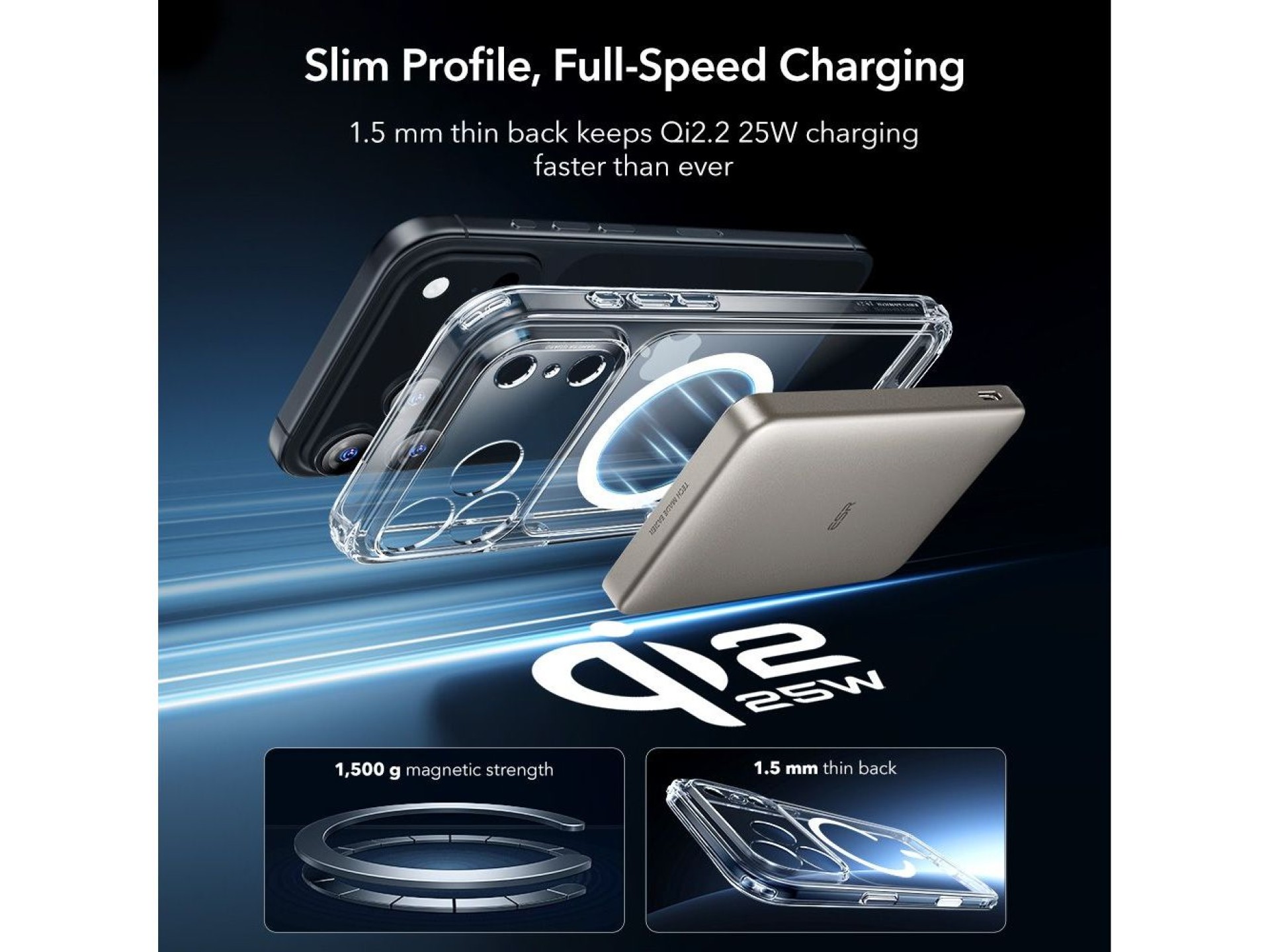 ESR Classic Hybrid MagSafe + Tempered Glass Set for iPhone 17 Pro - Clear