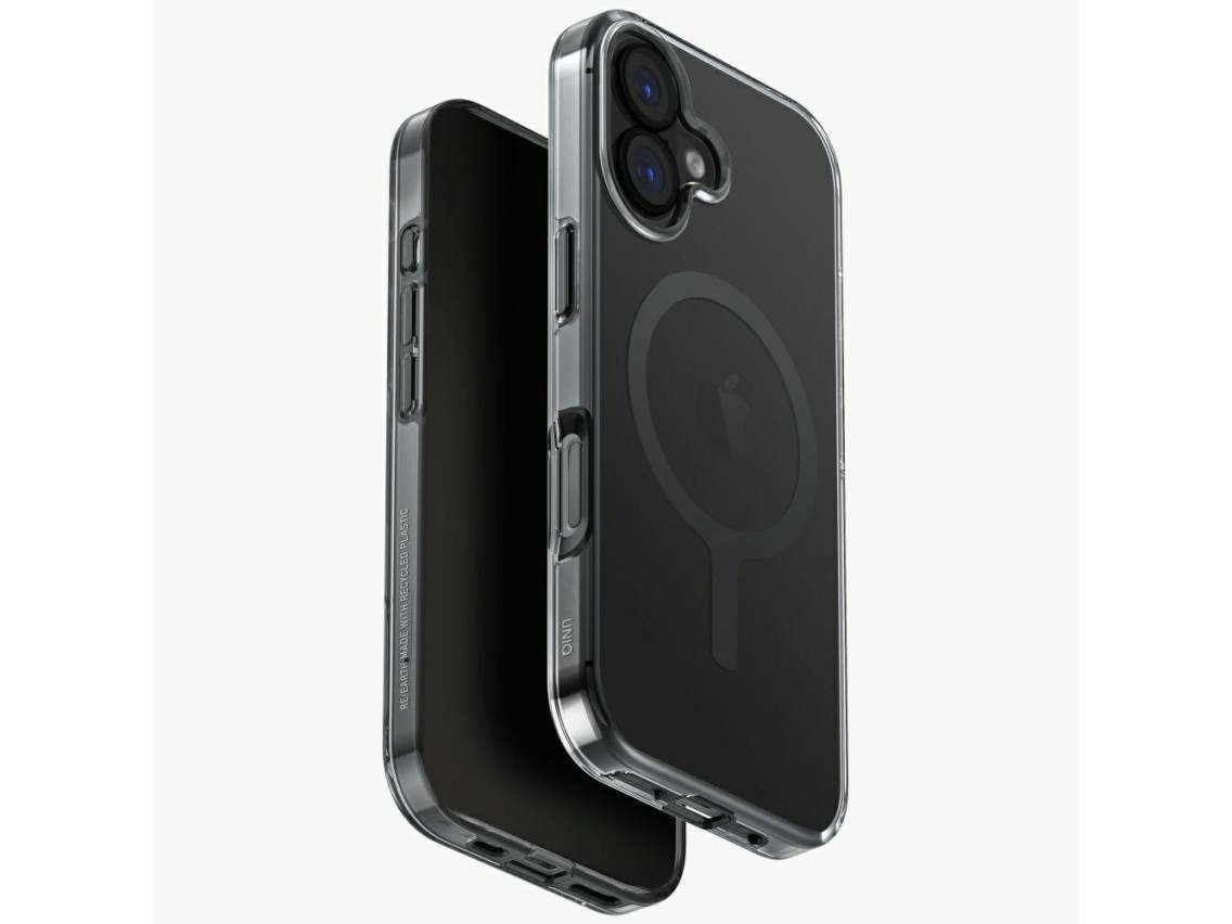 Capa de carregamento Uniq Clario Magclick para iPhone 17 - Preta