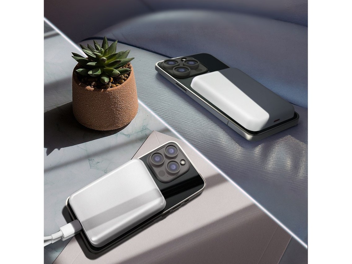Wozinsky WRW349YWS 10000 mAh Magnetic Power Bank - White