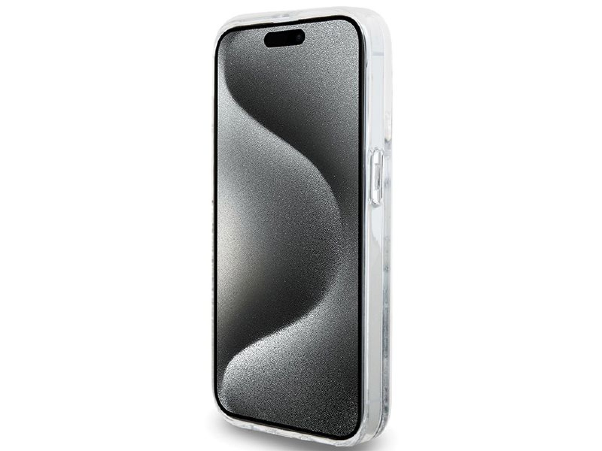 Capa Hello Kitty com glitter líquido e pingente em formato de cabeça de gatinho para iPhone 14 Pro M