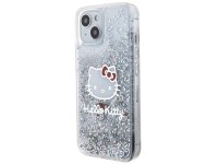 Hello Kitty Liquid Glitter Charms Kitty Head case for iPhone 15 - silver Hello Kitty Liquid Glitter Charms Kitty Head case for iPhone 15 - silver