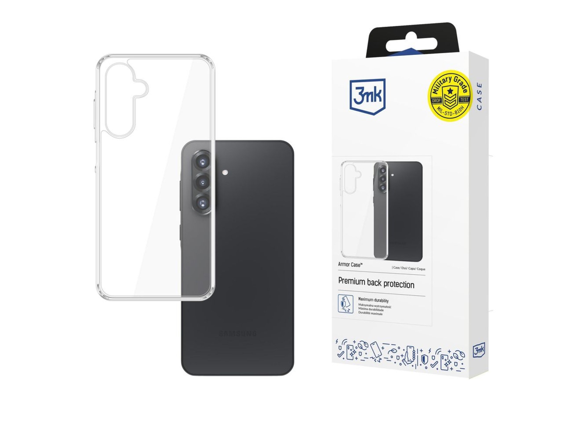 Capa protetora 3mk Armor para Samsung Galaxy A27 5G - Transparente