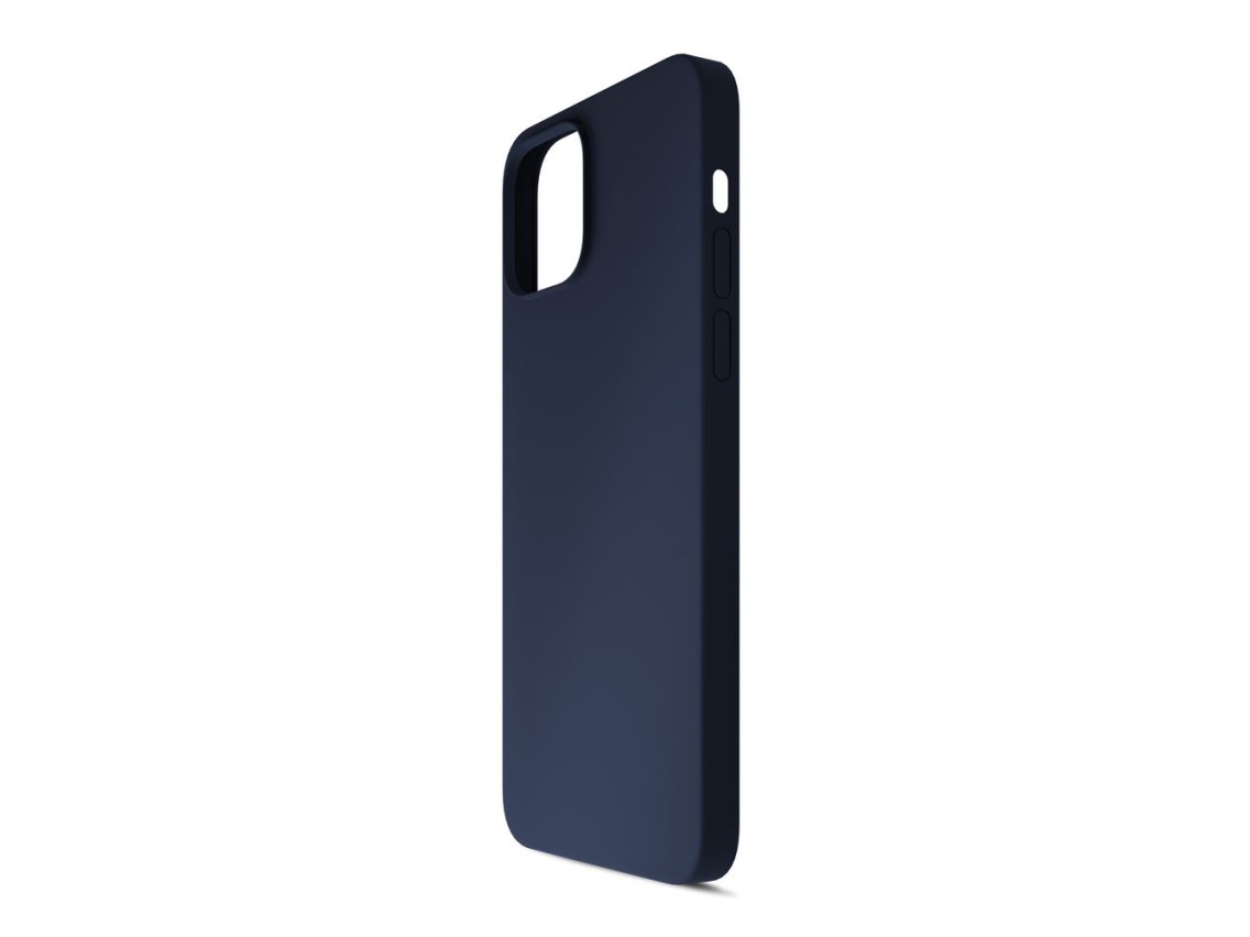 Capa de silicone 3mk para iPhone 15 Plus - Azul Marinho