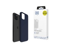 Capa de silicone 3mk para iPhone 15 Plus - Azul Marinho Capa de silicone 3mk para iPhone 15 Plus - Azul Marinho