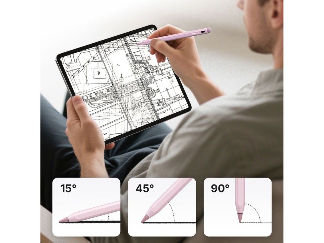 Lápiz óptico activo Metapen A8 para iPad USB-C - Rosa