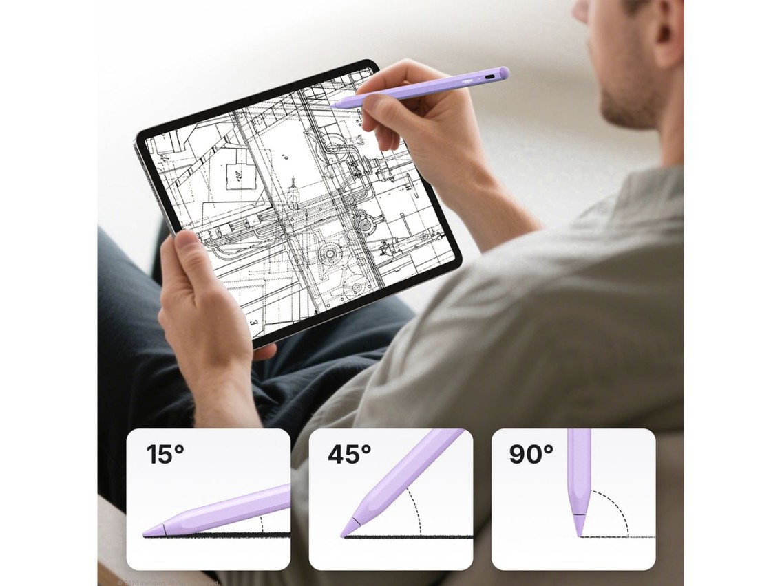 Lápiz óptico activo Metapen A8 para iPad USB-C - Morado
