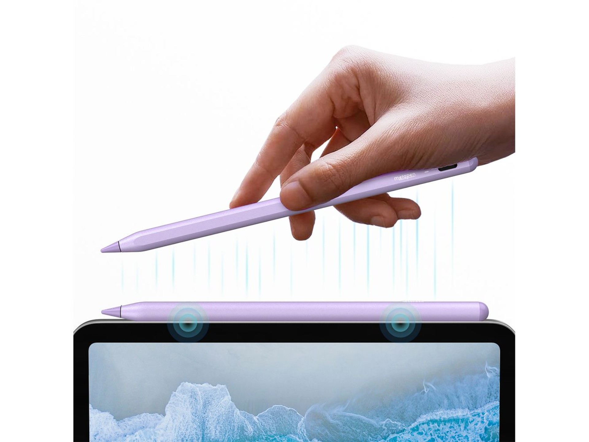 Lápiz óptico activo Metapen A8 para iPad USB-C - Morado