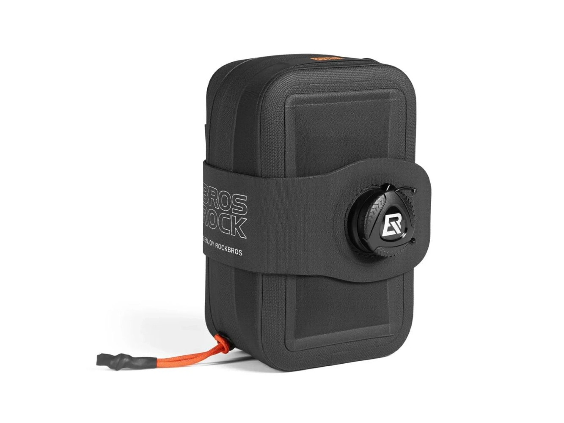 Bolsa de selim multifuncional impermeável Rockbros AS-150 com suporte para garrafa - Preta