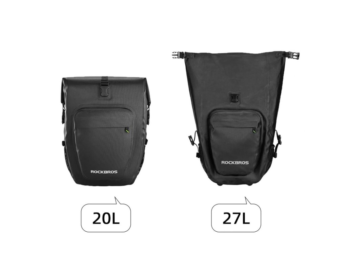 Bolsa de bagageiro impermeável Rockbros AS-001 27L - Preta