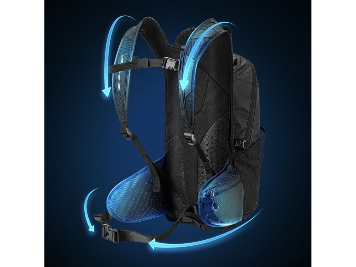 Mochila urbana Rockbros H9, 20 litros, leve e impermeável - preta