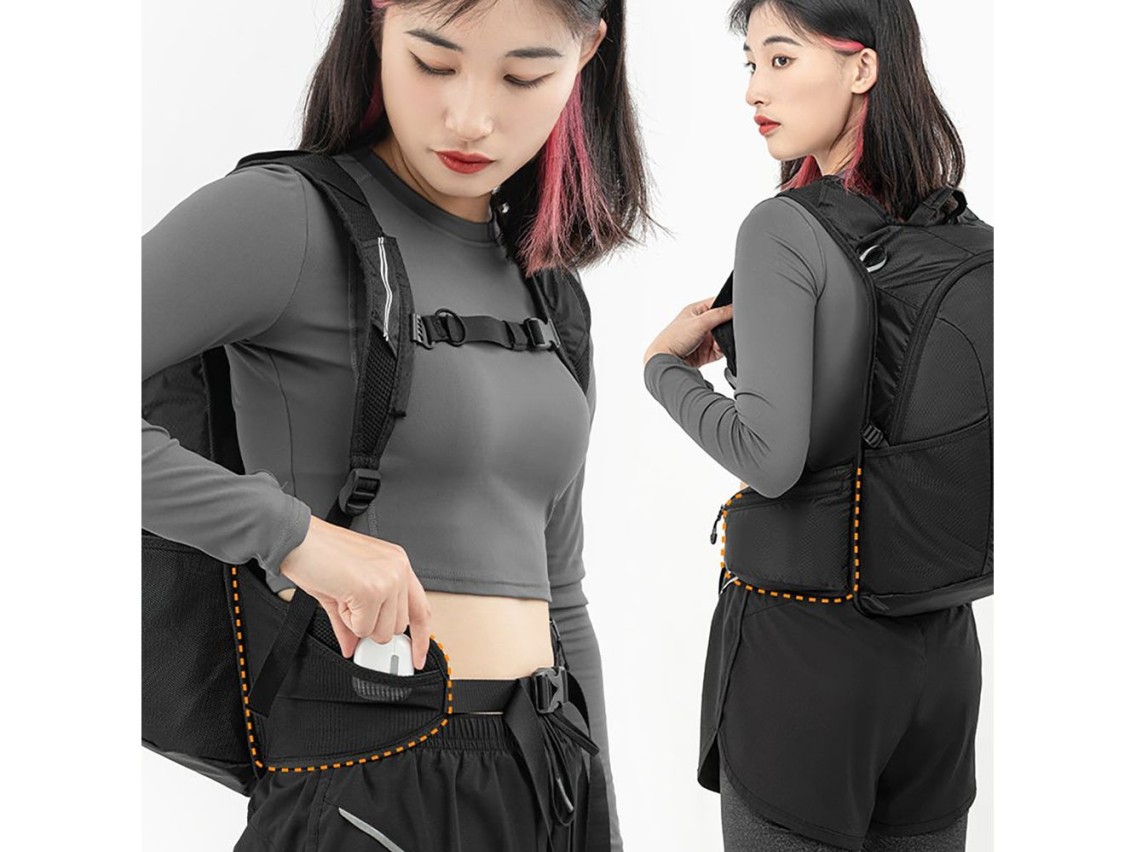 Rockbros H9 city backpack 20 l lightweight waterproof - black