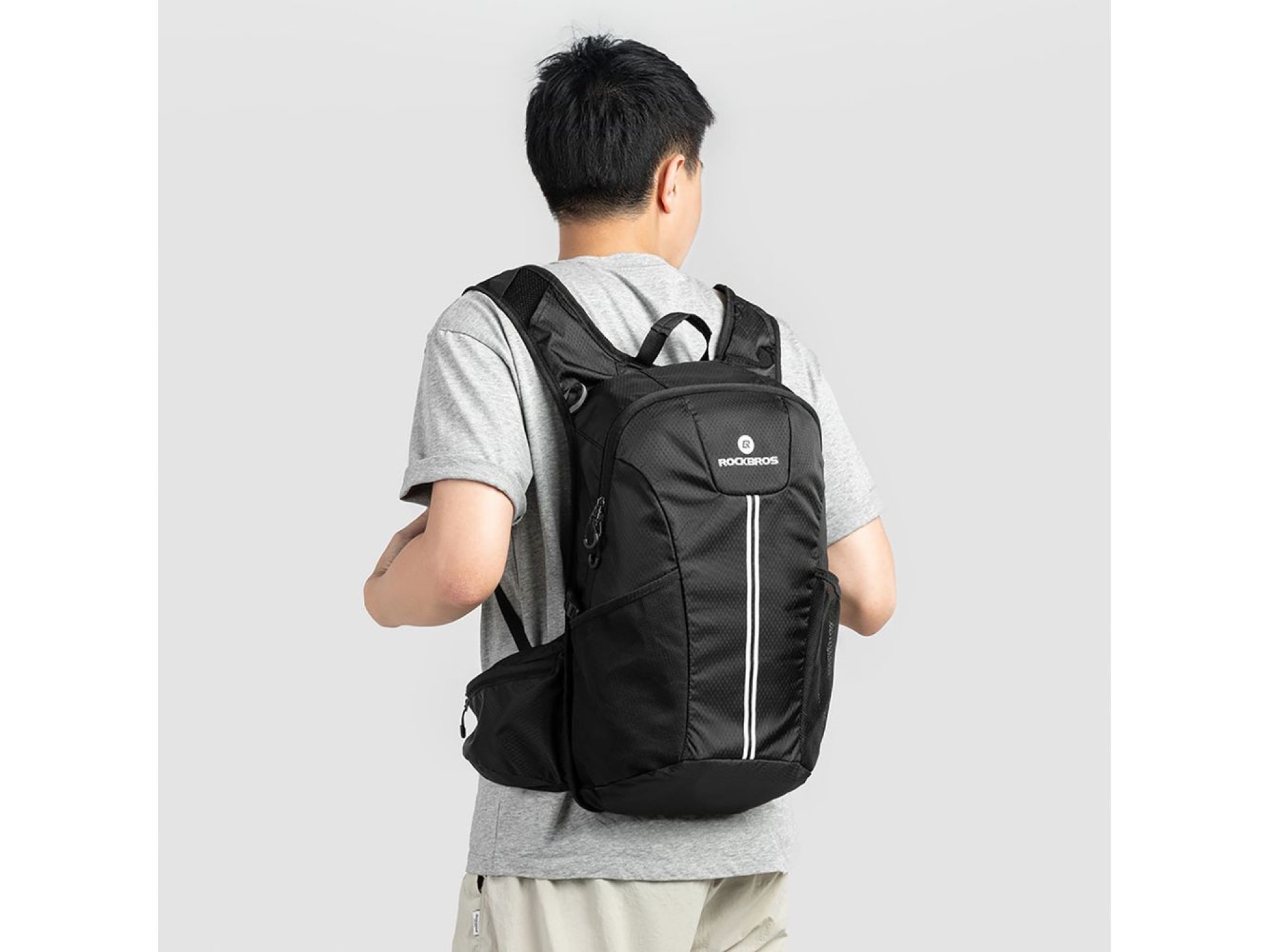Rockbros H9 city backpack 20 l lightweight waterproof - black