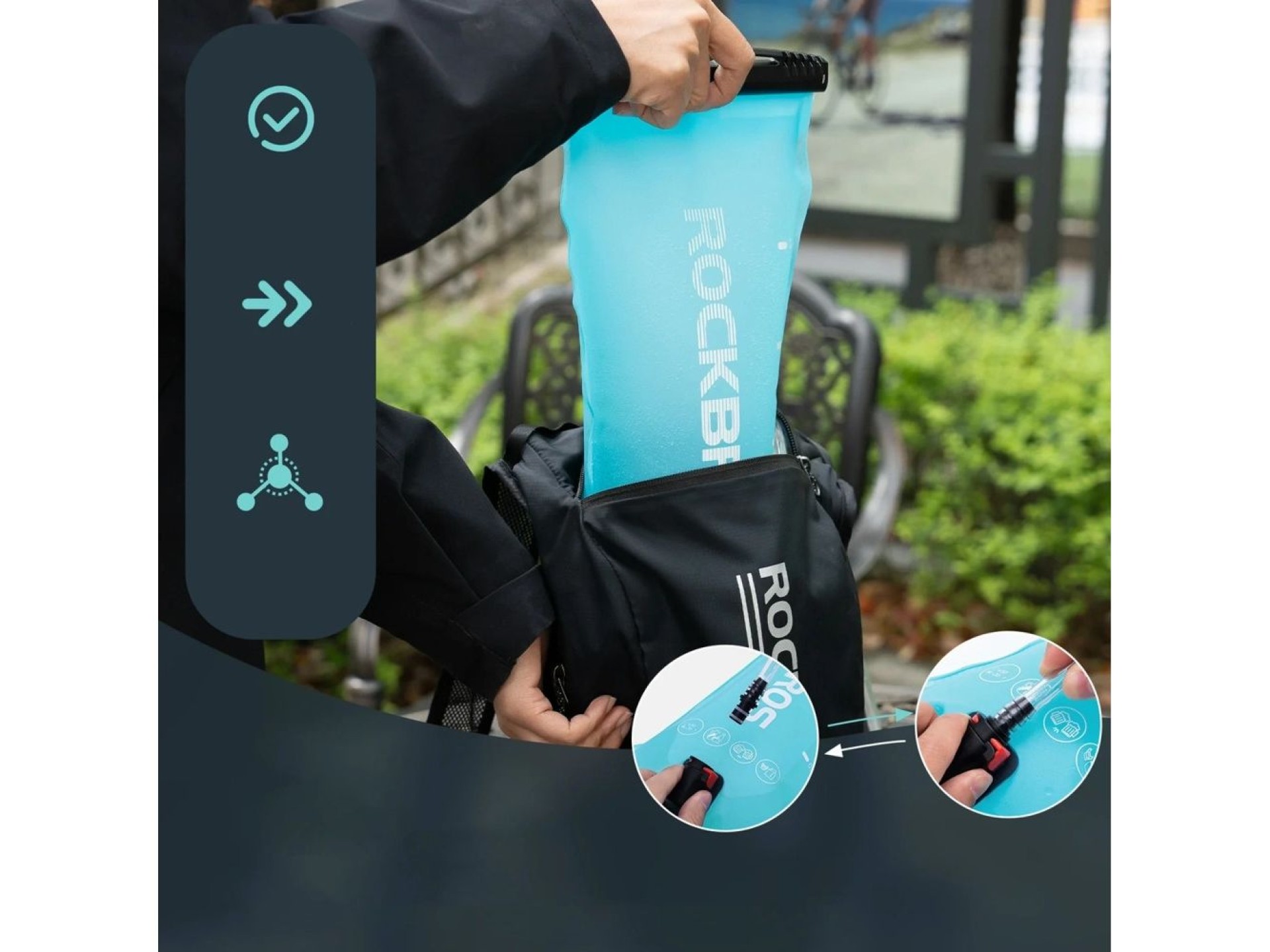 Bolsa de água esportiva Rockbros - Azul