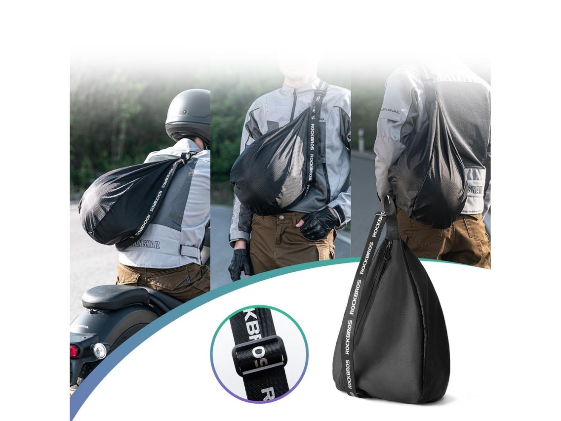 Rockbros H34 Backpack with Helmet Holder - Black
