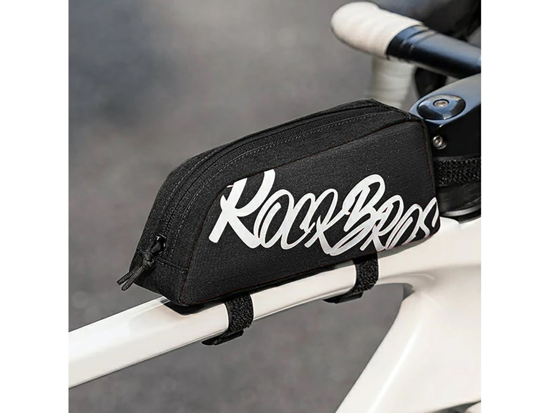 Bolsa de quadro superior para bicicleta Rockbros G009 Flash Journey 0,8L - Preta