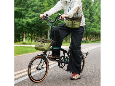 Rockbros W020-1 Foldable Handlebar Bicycle Bag - Green Rockbros W020-1 Foldable Handlebar Bicycle Bag - Green