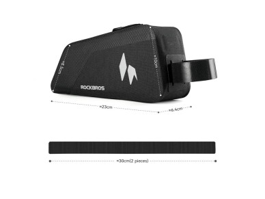 Rockbros AS-151 RideMate Waterproof Top Tube Bag - Black Rockbros AS-151 RideMate Waterproof Top Tube Bag - Black