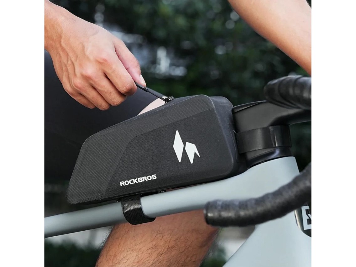 Bolsa imperme�vel para quadro superior Rockbros AS-151 RideMate - Preta