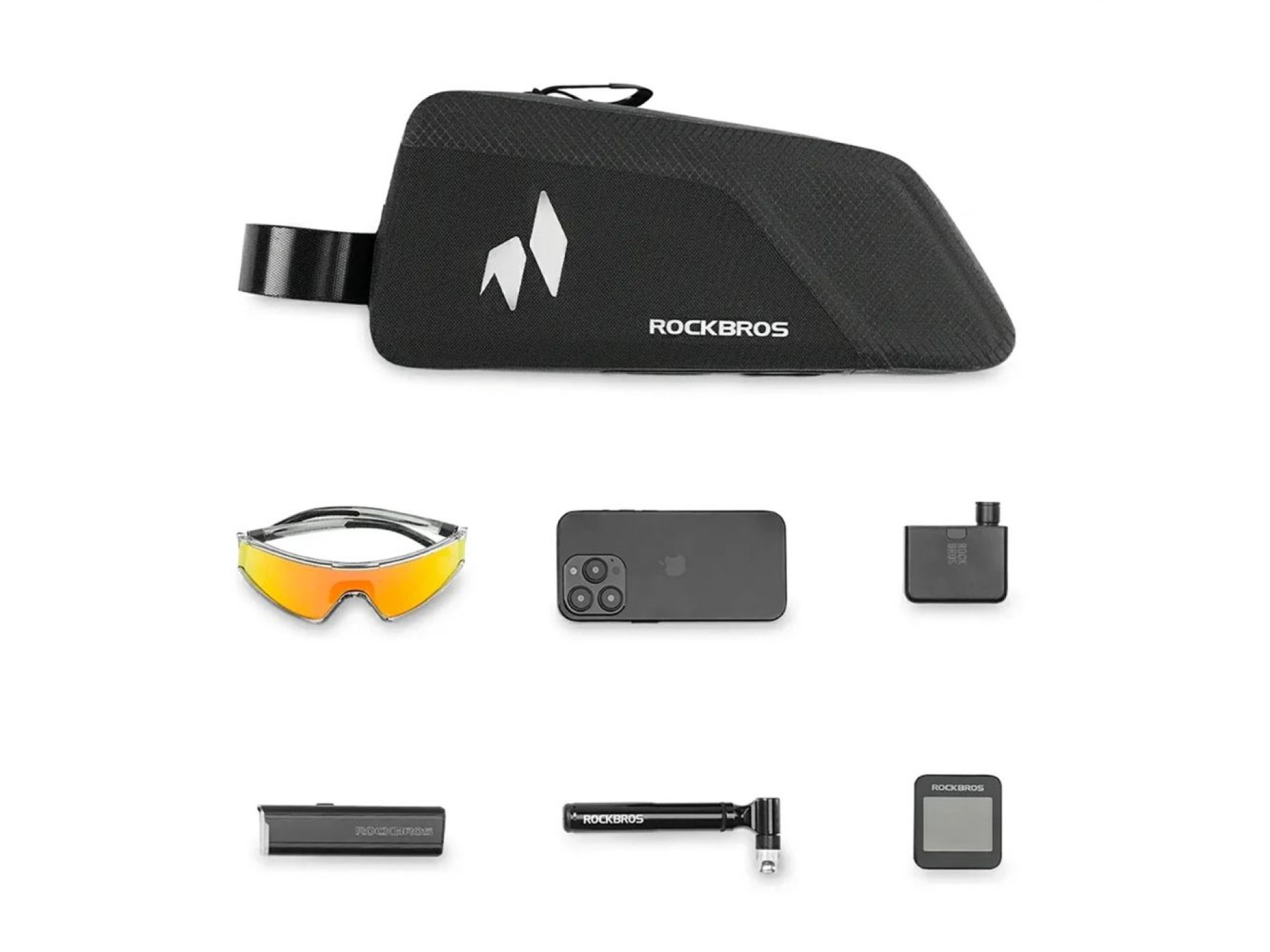 Bolsa impermeável para quadro superior Rockbros AS-151 RideMate - Preta