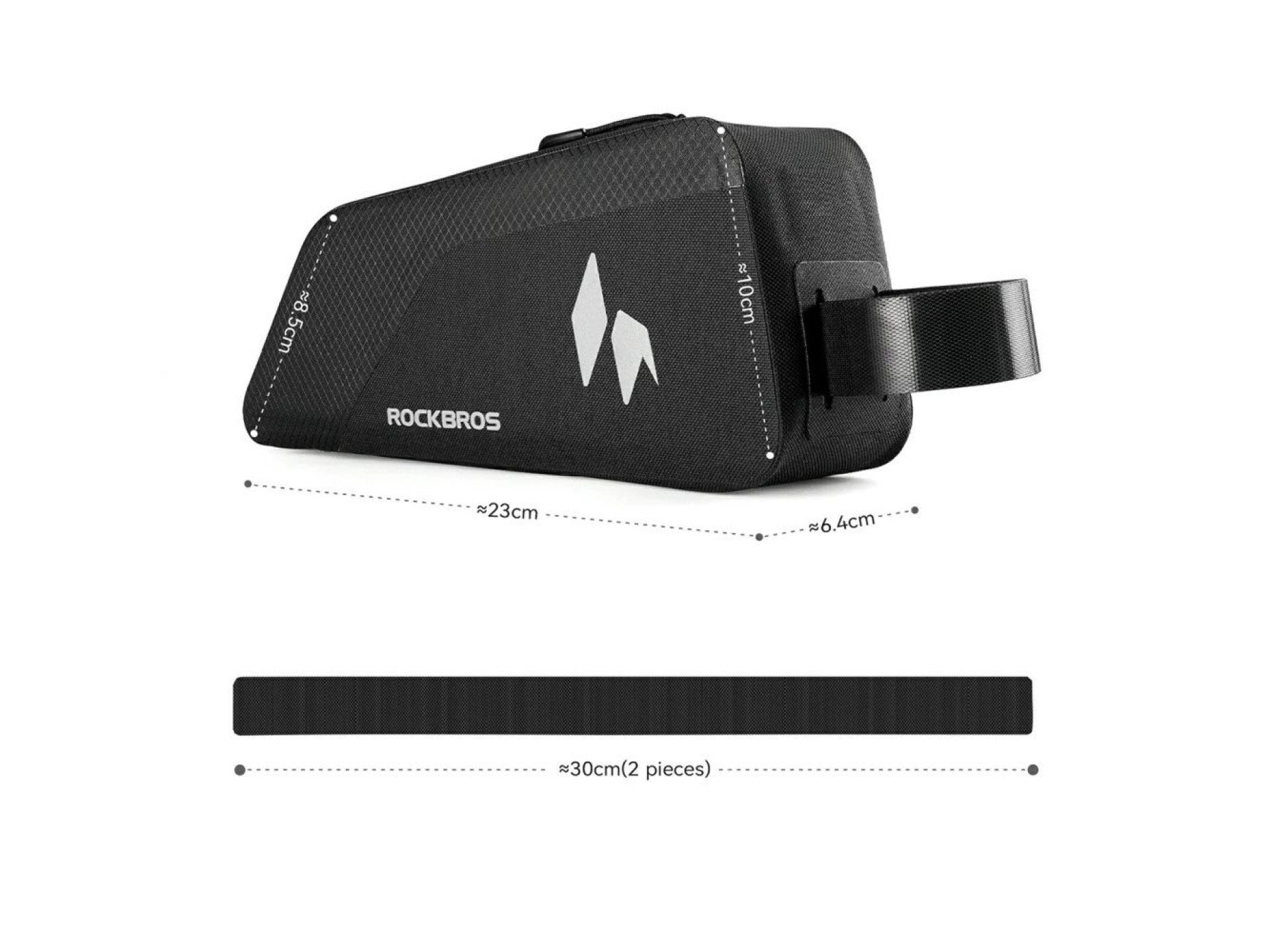 Bolsa impermeável para quadro superior Rockbros AS-151 RideMate - Preta