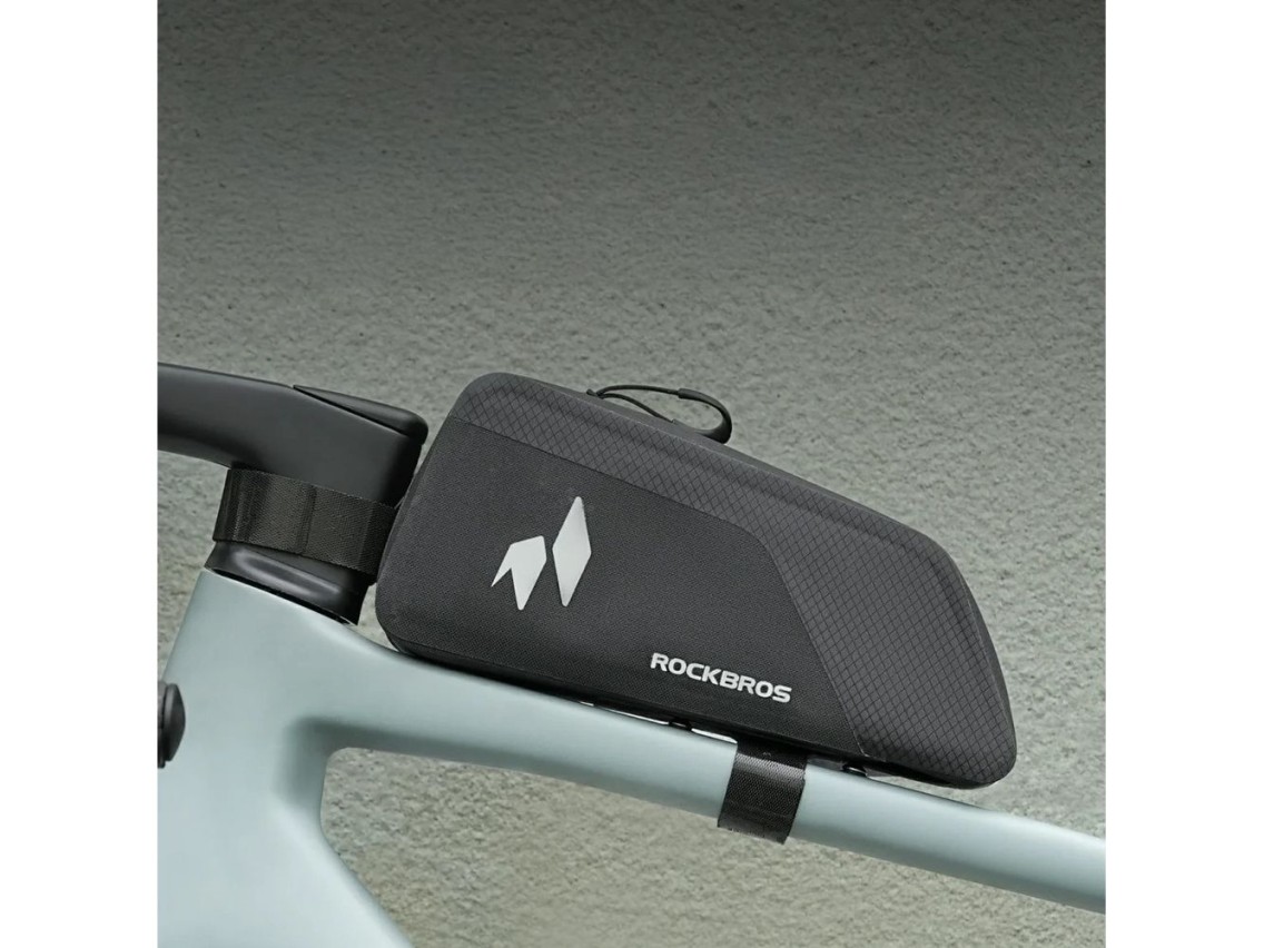 Bolsa imperme�vel para quadro superior Rockbros AS-151 RideMate - Preta