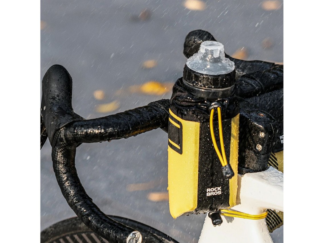Rockbros AS-162 Waterproof Handlebar Bottle Bag - Yellow