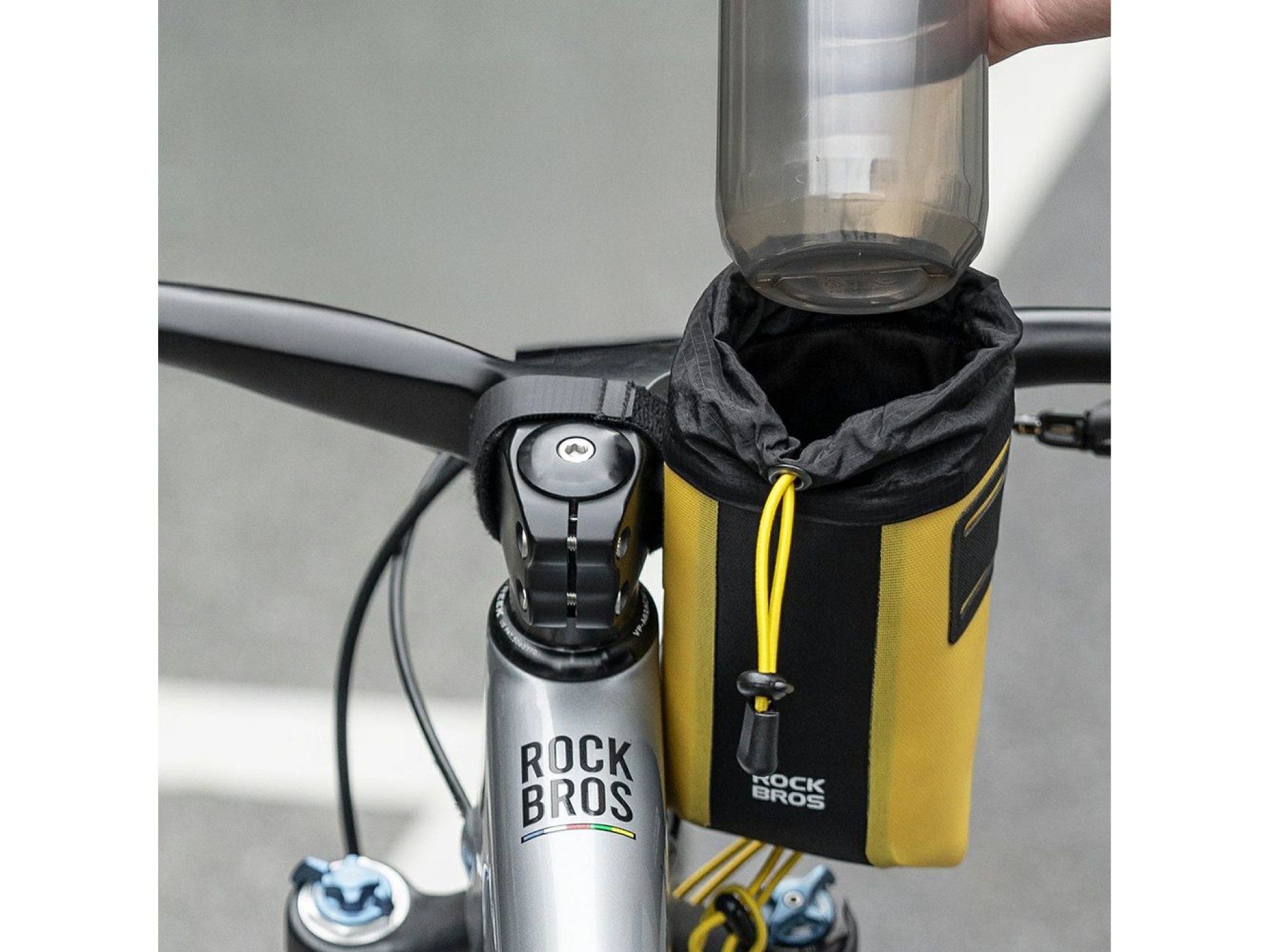 Rockbros AS-162 Waterproof Handlebar Bottle Bag - Yellow